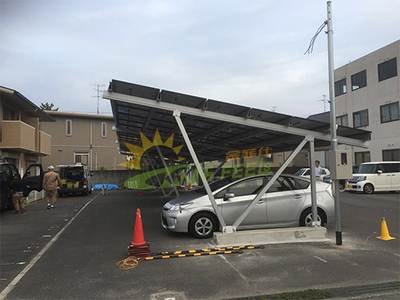 Waterproof Car Parking Panel Carport Ground Canopy Pole Aluminum Solar Module Mounting System