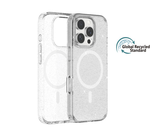 TPU+PC Clear Glitter Mag Case 