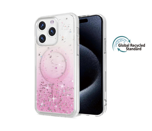 TPU+PC Dropping Glue Glitter Mag Case